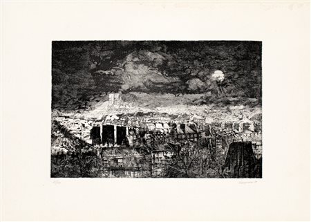 RENZO VESPIGNANI (1924-2001) - La luna su Parigi, 1978
