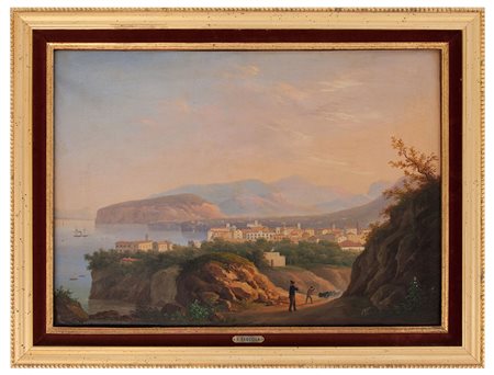 Francesco Fregola Napoli 1801 – 1875 Veduta di Sorrento olio su tela cm 58x80.5