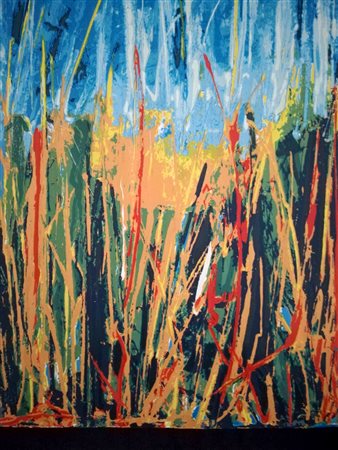 Mario Schifano , "Campo di grano", 1985