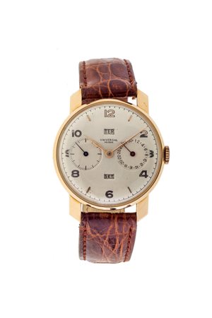 UNIVERSAL GENEVE<BR>Mod. “Calendario”, ref.11302, anni '50