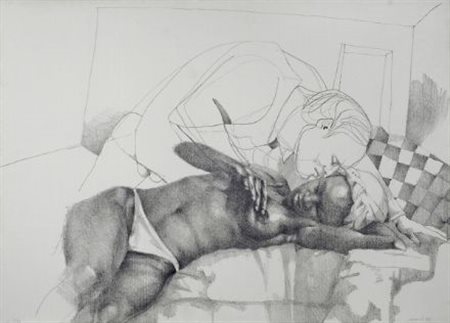 Massimo Attardi (Roma, 1961) Senza titolo, 1979 Litografia, mm. 500x700; es....
