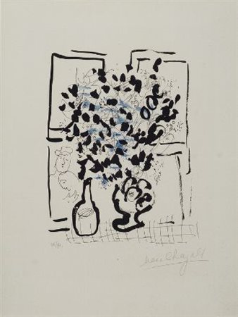 Marc Chagall (Vitebsk, 1887 - Saint Paul de Vence, 1985) Flores de betulles....