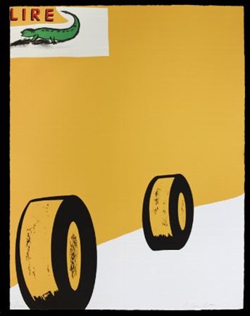 Enzo Cucchi (Morro d'Alba, 1950) LIRE Litografia, mm. 805x625, es.41/100...