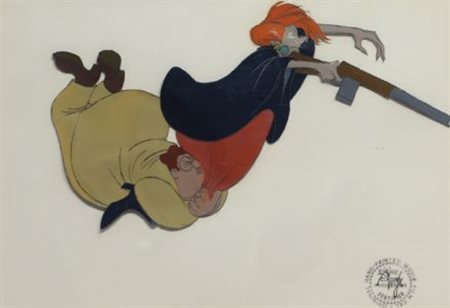 Walt Disney (Chicago, 1901 - Burbank, 1966) Crudelia Celluloide dipinta a...