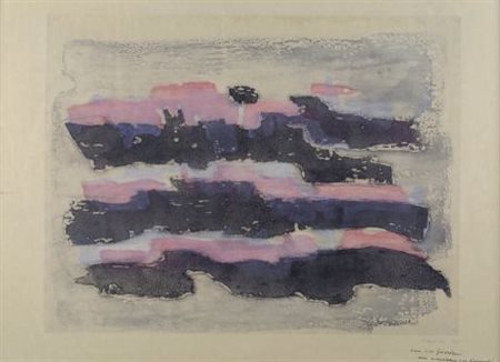 Jean Fautrier (Parigi, 1898 - Chatenay - Malabry, 1964) Sunset, 1962...