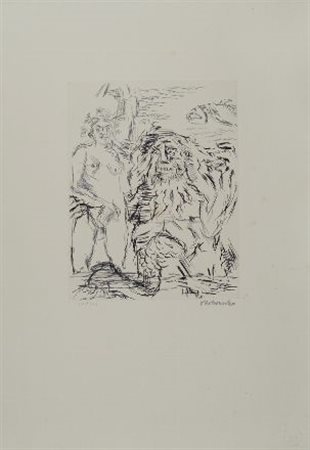 Oskar Kokoschka (Pöchlarn, 1886 - Villeneuve, 1980) Pluton fordert Dionysos...