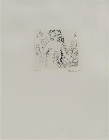 Oskar Kokoschka (Pöchlarn, 1886 - Villeneuve, 1980) Penthesilea Puntasecca,...