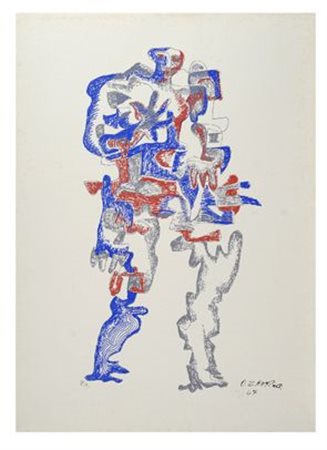 Ossip Zadkine (Smolensk, 1890 - Neuilly, 1967) Senza titolo, 1967 Litografia,...