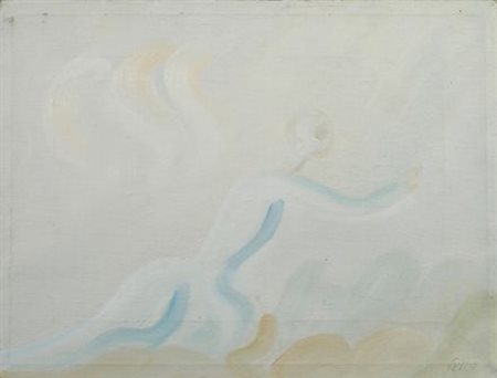 Virgilio Guidi (Roma, 1891 - Venezia, 1984) Figura, 1970 Olio su tela, cm....