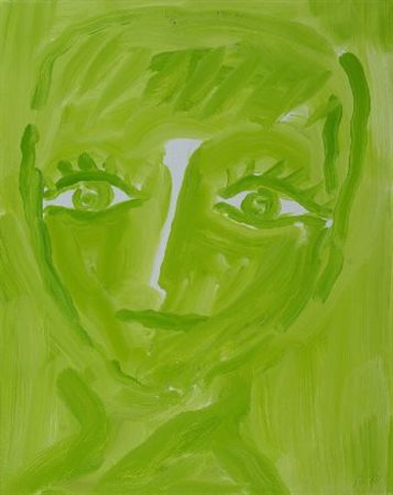 Virgilio Guidi (Roma, 1891 - Venezia, 1984) Grande testa Olio su tela, cm....