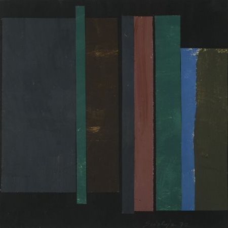 Toti Scialoja (Roma, 1914 - 1998) Composizione, 1972 Tecnica mista su carta,...