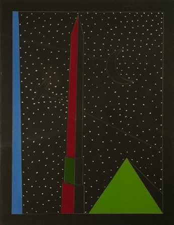 Franco Angeli (Roma, 1935 - 1988) Notturno, 1985 Smalto su tela, cm. 130x100...