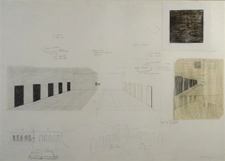 Claudio Parmiggiani (Reggio Emilia, 1943) Progetto Tecnica mista e collage su...