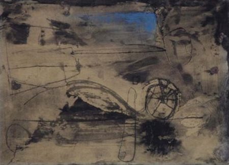 Alberto Burri (Città Di Castello, 1915 - Nizza, 1995) Composizione Tempera su...