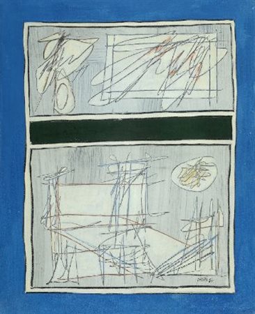 Achille Perilli (Roma, 1927) Lo spirito europeo, 1964 Tecnica mista su tela,...