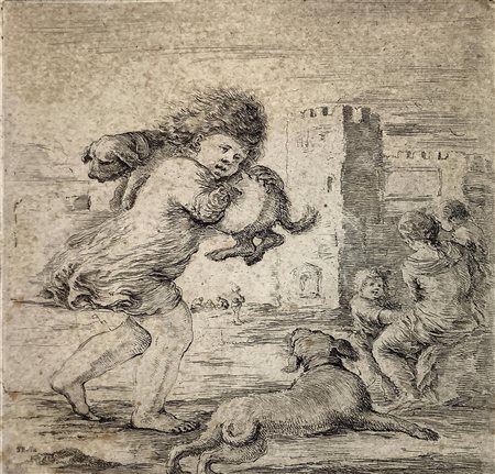 Incisione ad acquaforte, Stefano Della Bella ( Firenze 1610- 1664 Firenze)....