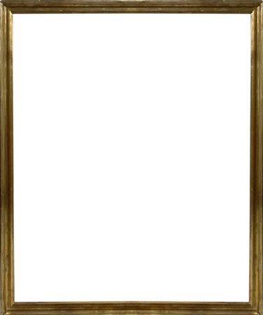 Cornice in legno a mezza canna dorata a foglia, in stile del XIX secolo....