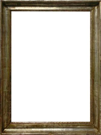 Cornice in legno a mezza canna dorata a foglia, in stile del XIX secolo....