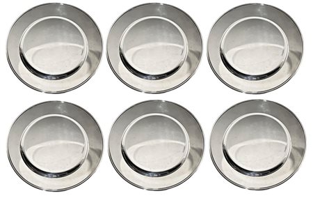 N.6 sottopiatti in argento Kg. 2.800.