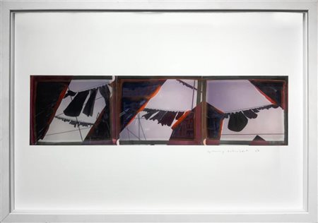 Foto, pigmenti su cartoncino cotone gr. 520 "Lenzuola Trittico Dada&hellip; "...