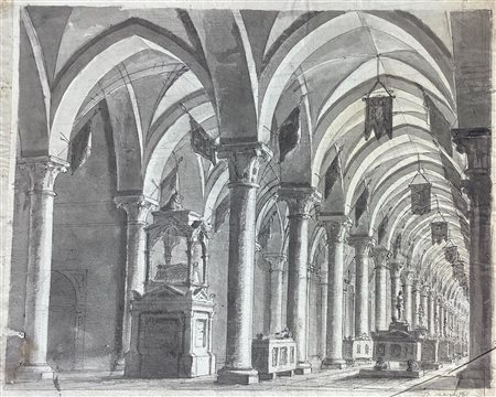 Disegno attribuito G.Saitta, ad inchiostro bruno su carta vergellata del...