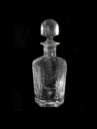 Bottiglia in cristallo, h cm 27