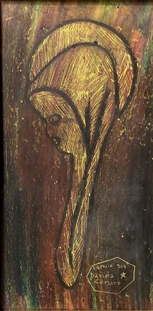 Graffito raffigurante Madonna, firmato e datato in basso a destra Davide...