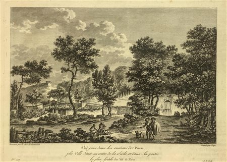 Incisioni ad acquaforte raffigurante i dintorni di Piazza Armerina in Val di...