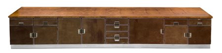 Produzione italiana attribuibile Guido Faleschini. Mobile servante in legno...