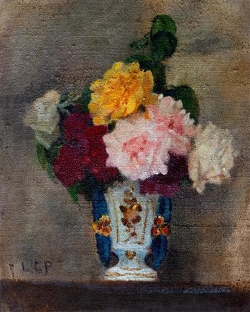 Leonetta Cecchi Pieraccini (Poggibonsi 1882-Roma 1977)  - Vaso con fiori