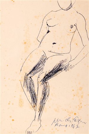 Pericle Fazzini (Grottammare 1913-Roma 1987)  - Nudo, 1947