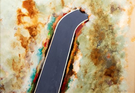 Renato Mambor (Roma 1936-2014)  - Senza titolo - (la strada), 1990