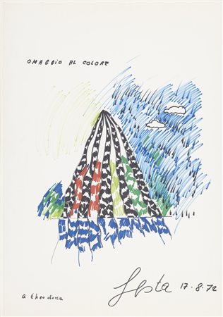 Tano Festa (Roma 1938-1988)  - Omaggio al colore, 1972