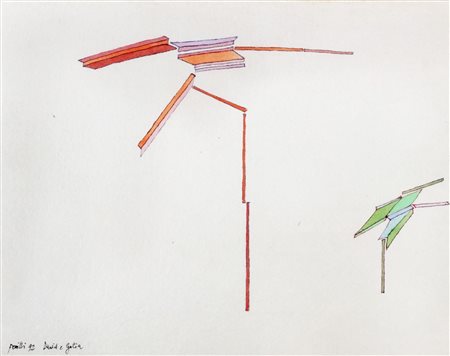 Achille Perilli (Roma 1927)  - David e Golia, 1992