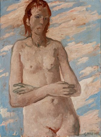 Felice Carena (Cumiana 1879-Venezia 1966)  - Figura in piedi, 1959