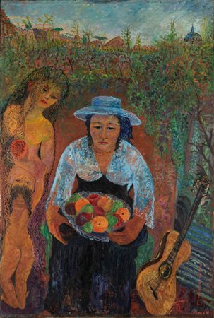 Antonietta Raphaël Mafai (Kaunas 1895-Roma 1975)  - La fruttivendola, 1961