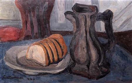 Giuseppe Santomaso (Venezia 1907-1990)  - Il pane tagliato, 1943