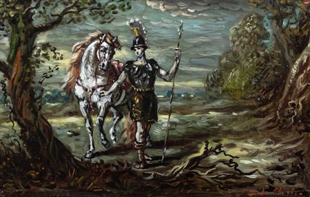 Giorgio de Chirico (Volos 1888-Roma 1978)  - Il giovane Achille sul monte Pelio, early 1950's