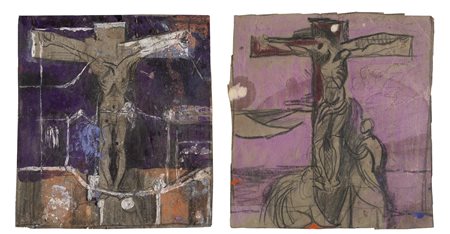 Graham Sutherland (Londra  1903-1980)  - Crocifissione (dittico), 1957