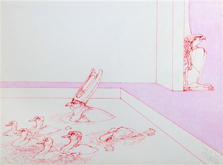 Fabrizio Clerici (Milano 1913-Roma 1993)  - 3 disegni