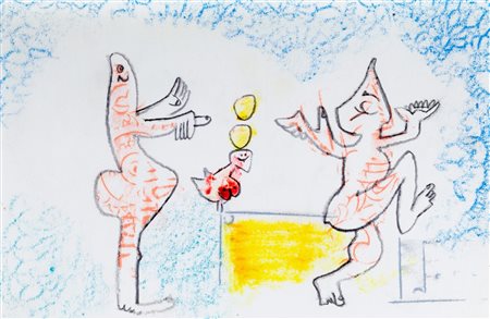 Roberto Sebastian Matta (Santiago Del Cile  1911-Civitavecchia 2002)  - L'Autoapocalipse, 1980