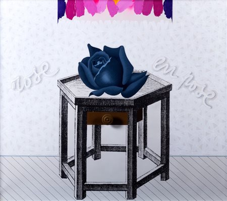 Concetto Pozzati (Vo 1935-Bologna 2017)  - Rose en pose, 1973