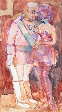 Mino Maccari (Siena 1898-Roma 1989)  - Coppia, 1968