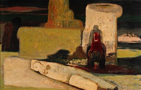 Salvatore Fiume (Comiso 1915-Canzo 1997)  - Paesaggio, 1963