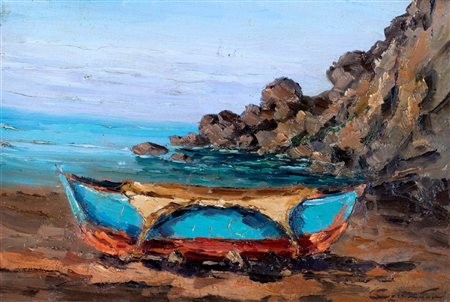 Luigi Colantuoni - Torre del Greco - barca a secco, 1965