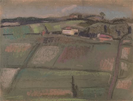 Giovanni Chiarini (Faenza 1886-Latte 1963)  - Colline brulle, 1933 