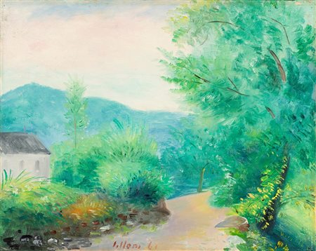 Umberto Lilloni (Milano 1898-Milano 1980)  - Paesaggio parmense, 1961