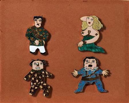 Enrico Baj (Milano 1924-Vergiate 2003)  - Senza titolo