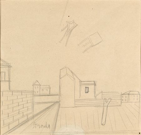 Atanasio Soldati (Parma 1896-Parma 1953)  - Strada paesaggio