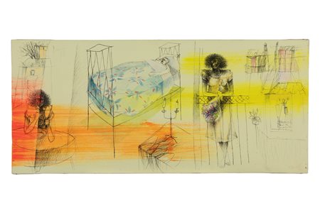 Ercole Pignatelli (Lecce 1935)  - Il malato, 1960